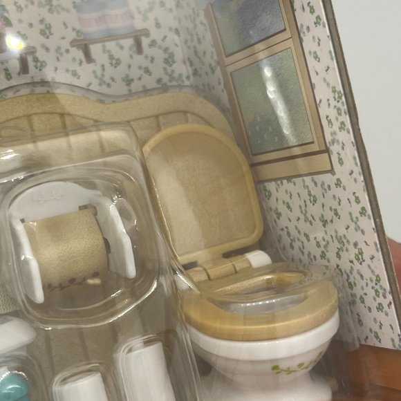 Calico Critters Rabbit BATHROOM Furniture Set Sylvanian Families From Japan - Picture 5 of 9